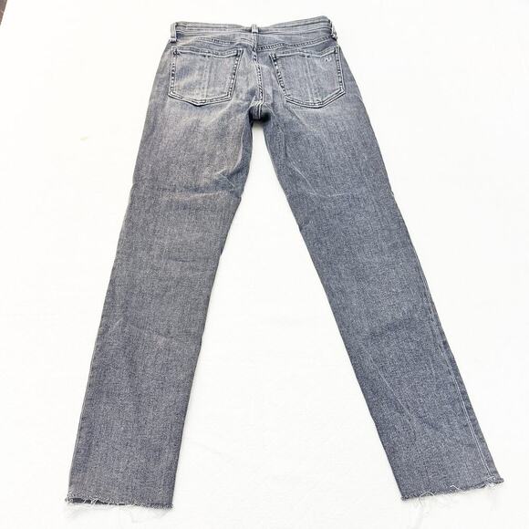 Rag & Bone Nina High-Rise Ankle Skinny Raw Hem Gray Denim Skinny Jeans Size 24 - Picture 3 of 8